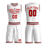 Custom White Basketball Uniform