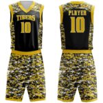 Custom Yellow Basketball Uniform
