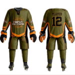Custom Yellow Ice Hockey Uniform