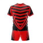 Custom Red Rugby Uniform