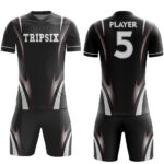 Custom Black Soccer Uniform